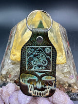 Stamped Leather Keychain - Grateful Blotter