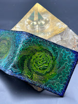 Stamped Leather Bifold Wallet - Lettuce