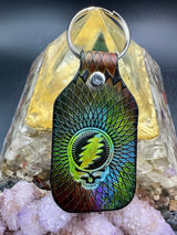 Stamped Leather Keychain - Grateful Full Stealie