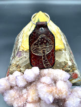 Stamped Leather Keychain - 4 Large Assorted Mushrooms