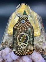 Stamped Leather Keychain - Grateful Full Stealie