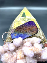 Stamped Leather Keychain - Bees