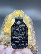 Stamped Leather Keychain - Grateful Blotter