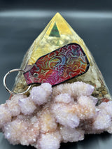 Stamped Leather Keychain - Sts9 Slopey Turtle