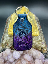 Stamped Leather Keychain - Grateful Wake of the Flood Crow