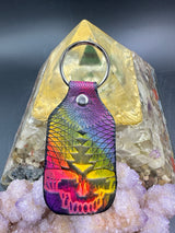 Stamped Leather Keychain - Grateful Large Stealie