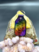 Stamped Leather Keychain - Ram Head