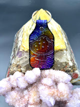 Stamped Leather Keychain - 4 Large Assorted Mushrooms