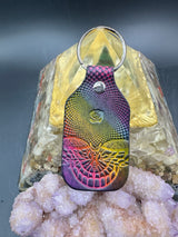 Stamped Leather Keychain - Grateful Butterfly Stealie