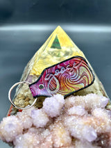 Stamped Leather Keychain - Goose