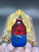 Stamped Leather Keychain - Grateful Jerry Tiger