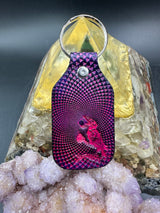 Stamped Leather Keychain - Grateful Wake of the Flood Crow