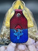 Stamped Leather Keychain - Grateful Cycle Sam