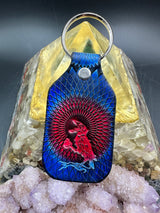 Stamped Leather Keychain - Grateful Wake of the Flood Crow