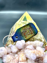 Stamped Leather Keychain - Bicycle Day