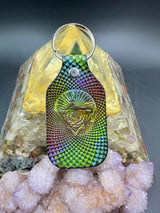 Stamped Leather Keychain - Grateful Cats Under the Stars