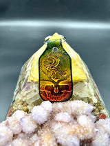 Stamped Leather Keychain - Sts9 Slopey Turtle