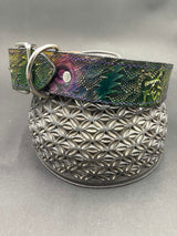 Stamped Leather Dog Collar - Medium 1 1/2” Wide