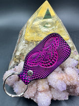 Stamped Leather Keychain - Grateful Butterfly Stealie