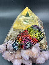 Stamped Leather Keychain - Grateful Butterfly Stealie