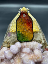 Stamped Leather Keychain - Sts9 Slopey Turtle