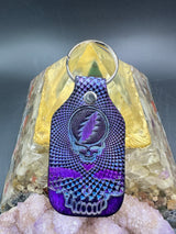 Stamped Leather Keychain - Grateful Full Stealie