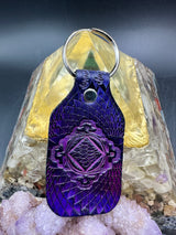 Stamped Leather Keychain - Grateful and Sober