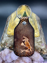 Stamped Leather Keychain - Grateful Wake of the Flood Crow