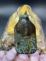 Stamped Leather Keychain - Grateful Dire Wolf XL