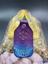 Stamped Leather Keychain - Grateful Butterfly Stealie