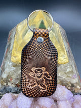 Stamped Leather Keychain - Grateful Bears