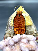 Stamped Leather Keychain - Ram Head