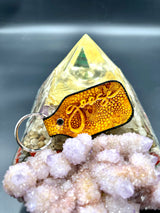 Stamped Leather Keychain - Goose