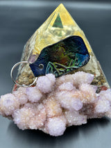 Stamped Leather Keychain - Mountains