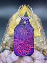 Stamped Leather Keychain - Grateful Butterfly Stealie