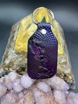 Stamped Leather Keychain - Grateful Wake of the Flood Crow