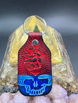 Stamped Leather Keychain - Grateful Bears