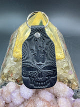 Stamped Leather Keychain - Grateful Jerry Hand