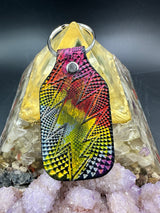 Stamped Leather Keychain - Grateful Bolts