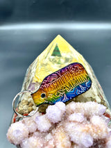 Stamped Leather Keychain - Leftover Salmon