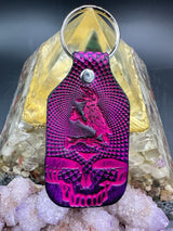 Stamped Leather Keychain - Grateful Wake of the Flood Crow