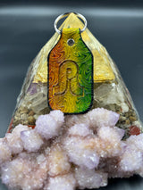 Stamped Leather Keychain - Pretty Lights