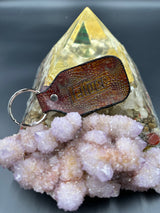 Stamped Leather Keychain - Lettuce Logo