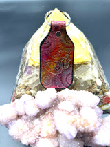 Stamped Leather Keychain - Ram Head