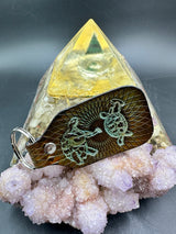 Stamped Leather Keychain - Grateful Terrapins