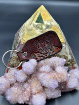 Stamped Leather Keychain - JRAD