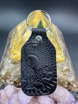 Stamped Leather Keychain - Grateful Jerry Tiger XL