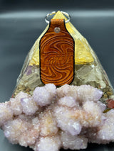 Stamped Leather Keychain - Lettuce Logo