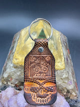 Stamped Leather Keychain - Grateful Blotter