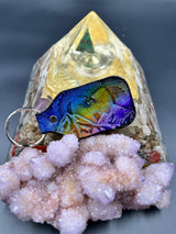 Stamped Leather Keychain - Mountains